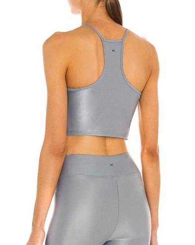 Koral Activewear Leah Infinity sports bra crop top in heather grey size S small