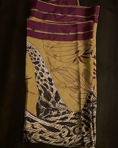 Salvatore Ferragamo   red & gold ocelot scarf