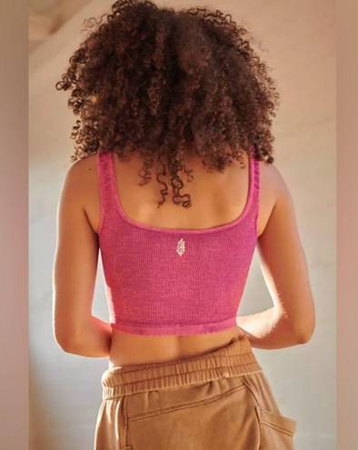 Free People Movement Free People Happiness Runs Square Neck Crop Tank NWOT