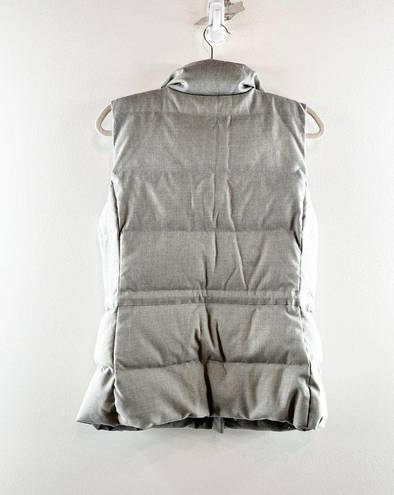 Banana Republic  Down Fill Sleeveless Mock Neck Puffer Vest Jacket Gray Small