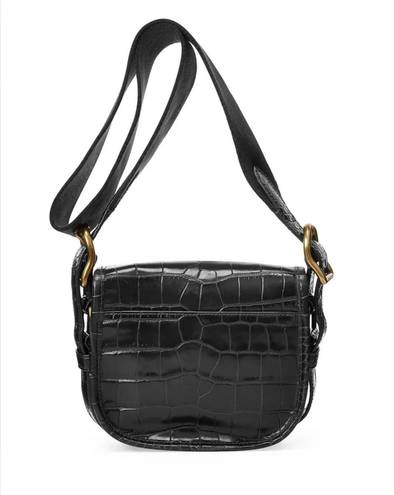 Polo Ralph Lauren - Black Croc Small Hutton Bag