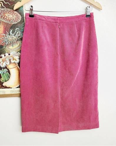 Bubblegum 90s  Pink Barbiecore Corduroy Pencil Skirt