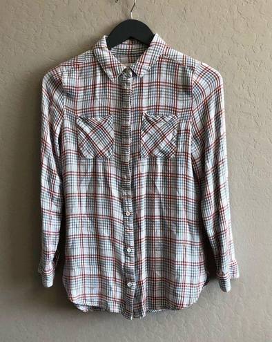 Treasure & Bond NORDSTROM  Long & Lean' Plaid Shirt