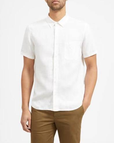 Everlane NWT  The Linen Short-Sleeve Standard Fit Shirt in White