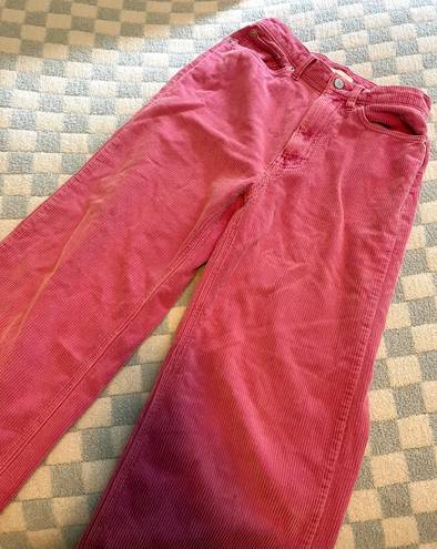 BDG Pink Courderoy Mom Jeans