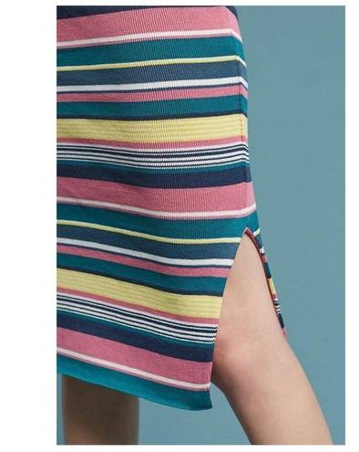 Anthropologie  Maeve Women’s Sz M Stripe Knit Lana Sweater Straight Midi Skirt