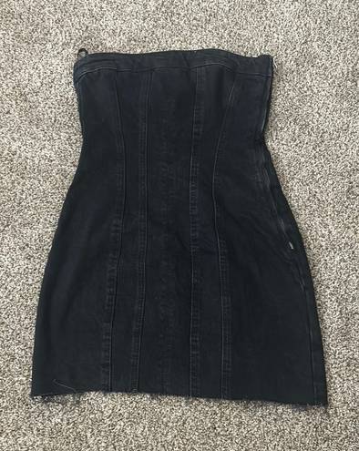 ZARA Black Denim Mini Dress