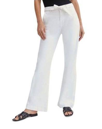 7 For All Mankind Jen7 by  Belted Wide Leg Trouser Pants Size 18 Off White NWT