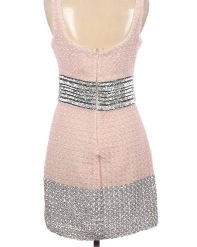 Badgley Mischka Belle  pink sequin cocktail dress