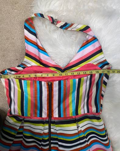 Gabby Skye Taylor Halter Striped Dress Size 10