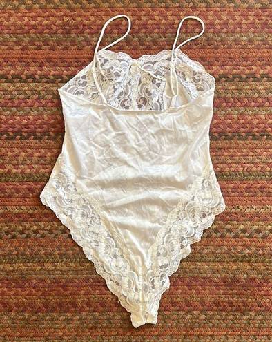 One Piece VINTAGE WHITE LACE BRIDAL SEXY LINGERIE BODYSUIT 