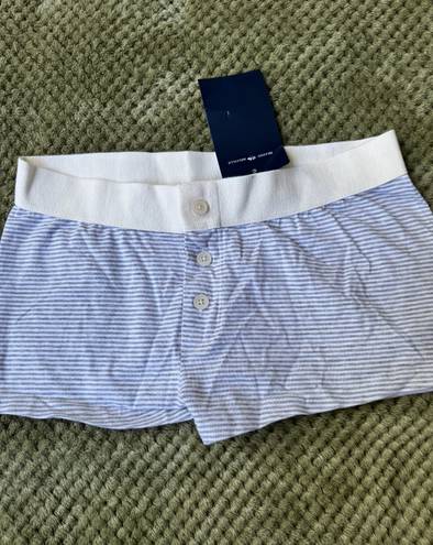 Brandy Melville Grey White Striped Shorts