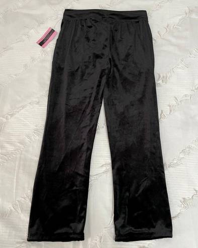 Material Girl NWT  Black Lace Up Velour Pants Size XS