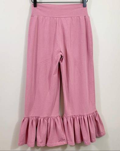 Matilda Jane  Shaved Ice Big Ruffles Mauve Cropped Pants