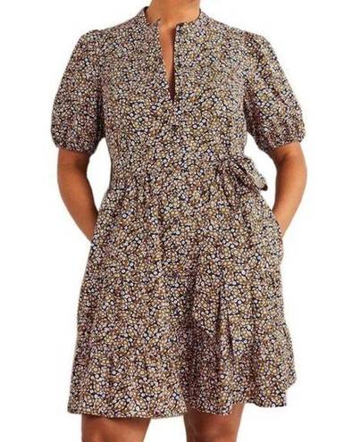 Petal BODEN  paisley tiered shirt dress 8L