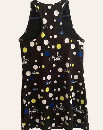 The Mountain Terry Bicycle Dress Women’s M Bike Tunic Dress Retro Print In Black