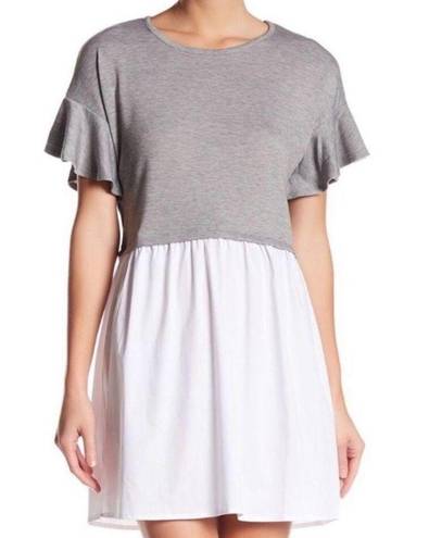 Bobeau Nordstrom  ruffle poplin dress