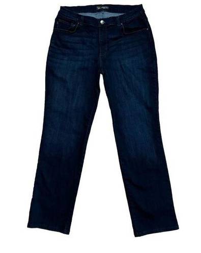 Lee  Relaxed Fit Straight Leg Mid Rise Womens 14M Blue Jeans Dark Wash Pants