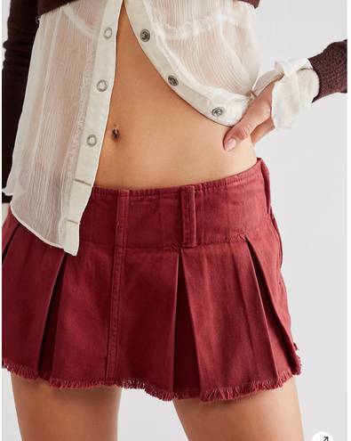 Free People FP Pleated Micro Mini Skort