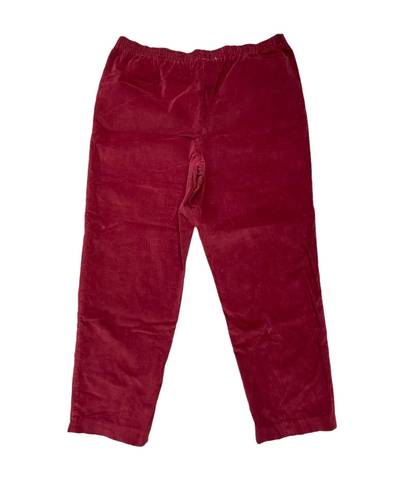 Alfred Dunner Petite Alfred Dunner Corduroy Burgundy Velvet Pants