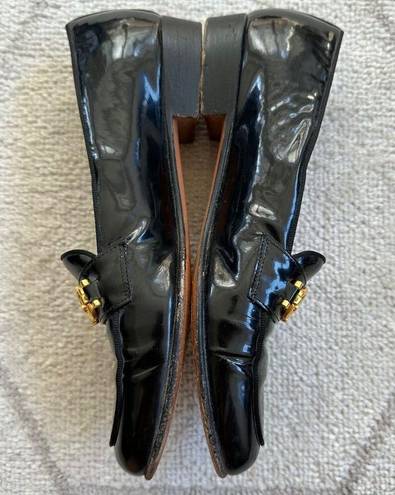 Salvatore Ferragamo Vintage  Black Patent Leather Loafers Sz 7