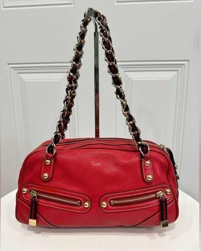 Gucci  Cruise Red Leather Chain Shoulder Bag