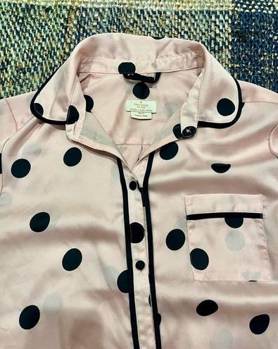 Kate Spade  Button Down Polka Dot Sleep Shirt