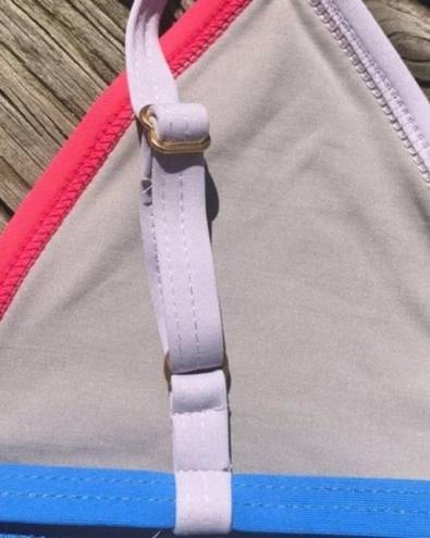 Tavik swim Gray Colorful Tavik Sand Colorblock Jett Triangle Bikini Top