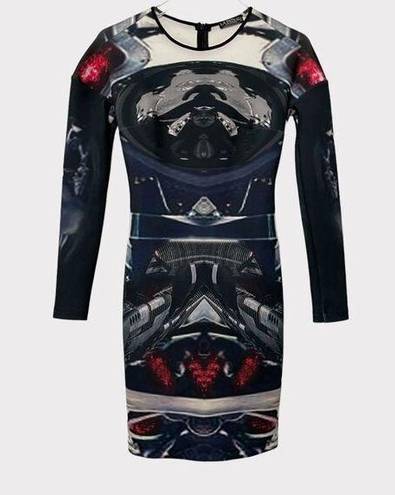l*space La Pateau  Art To Wear Long Sleeve Bodycon Scuba Dress Size XS