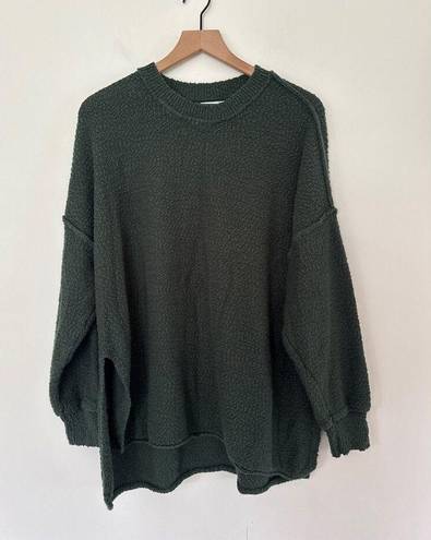 Aerie  Oversized Slouchy Pullover Knit Sweater in Green. Large