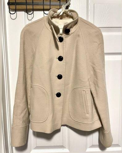 Banana Republic  Beige Wool Women’s Pea Coat Size Medium Top Tailored Buttons