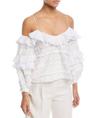 Alexis Damini Cold Shoulder Embroidered Top