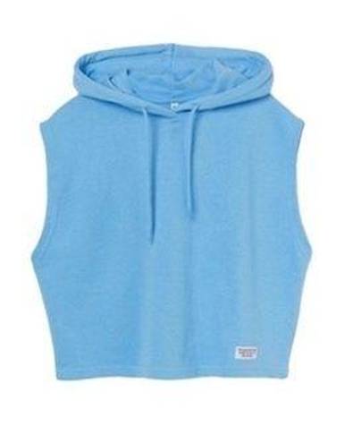 Nwt  H&m set shorts and sleeveless hoodie blue cotton