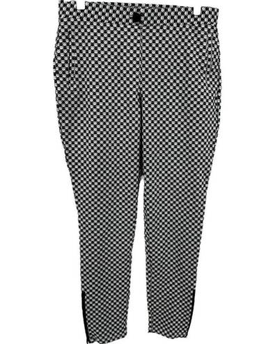 Betabrand  Catstooth Pencil Dress Yoga Pants Skinny Slim Mid Rise Black White M