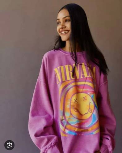 Urban Outfitters Nirvana Oversized Sweatshirt-UO