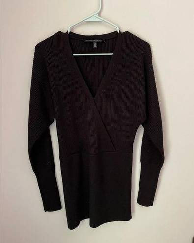 White House | Black Market  Black Wool Blend Sweater Bodycon Dress Size XS