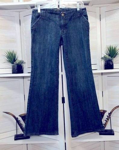 Banana Republic  dark blue low waist bell bottoms denim jeans sz 4 P