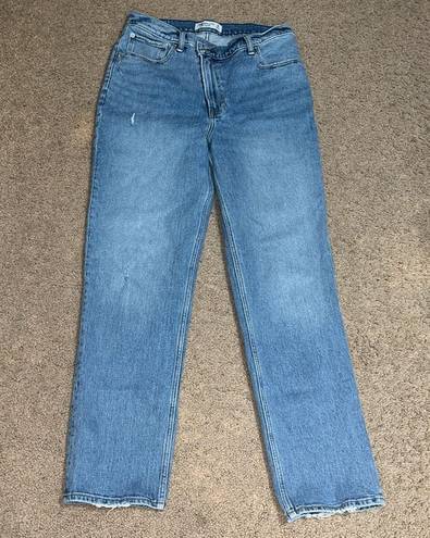 Abercrombie & Fitch  ‘90s Straight Ultra High Rise Criss-Cross Blue Jeans 30 / 10