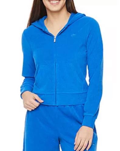 Juicy Couture Juicy By  Towel Terry Womens Long Sleeve Zipper Hoodie With Shorts