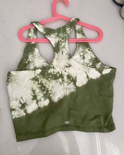 DKNY green and white tank top