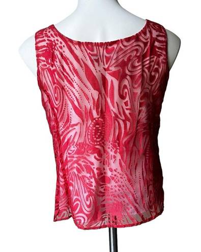 Coldwater Creek  Dressy Mesh Overlay Tank Top, Sz 10