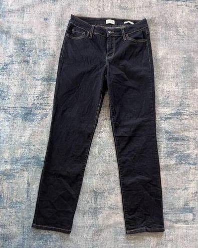 Wonderly  Dark Blue Wash Mid Rise Straight Jeans Size 6