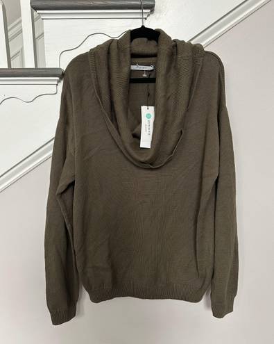 Harper NWT  Lane Gouti Cowl Neck Off Shoulder Green Sweater Size 2XL