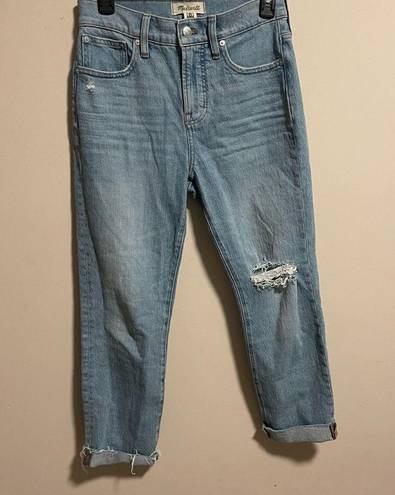 Madewell  Perfect Vintage Jean in Coney Wash Destroyed Edition- Size 26P