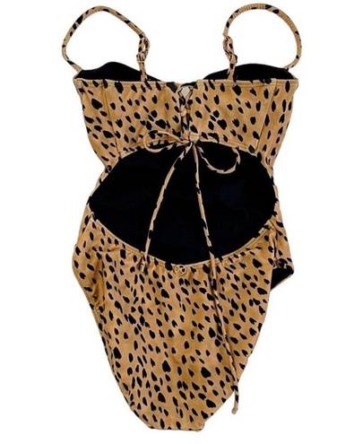 Vix Paula Hermanny  Corsage Leopard Print Swimsuit