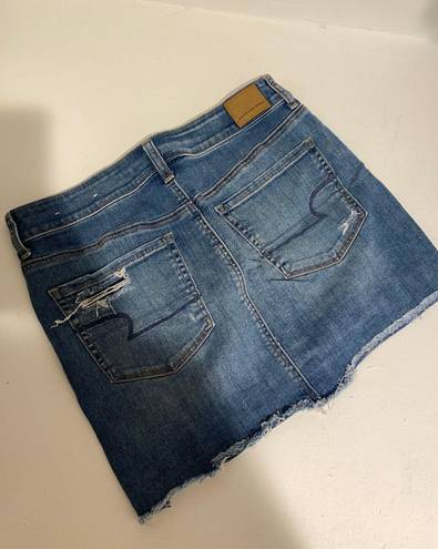 American Eagle Ripped Denim Skirt