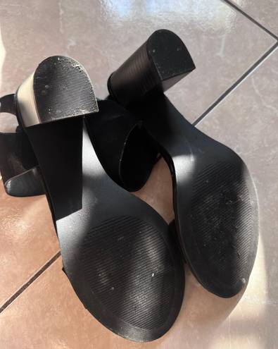 Black Velcro Heels Size 8.5