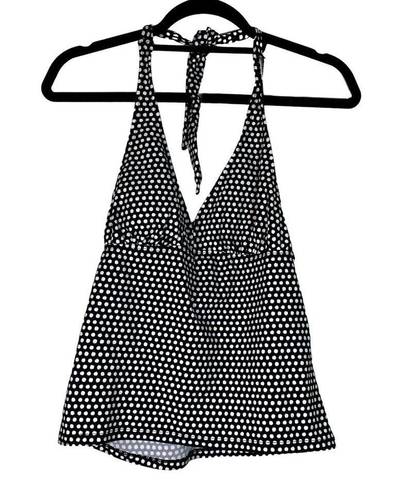 Catalina  Polka Dot Halter Tankini Top Size Small - TOP ONLY