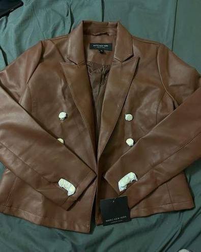 Marc New York  Leather blazer / chocolate / small NWT