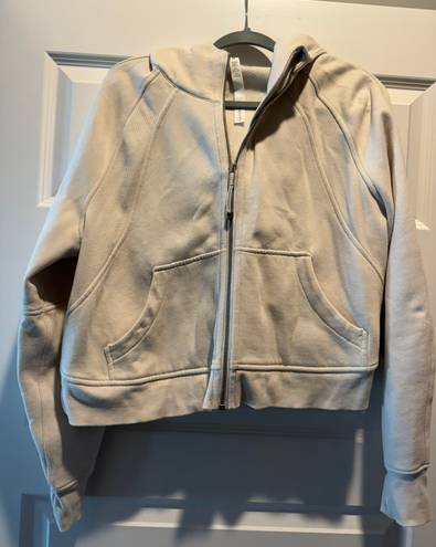 Lululemon White Opal Scuba Full Zip Hoodie